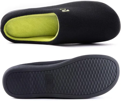Vista 2 de Pantuflas RockDove para hombre de espuma viscoelástica, dos tonos