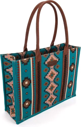Vista 2 de Wrangler - Cartera para tarjetas de crédito para mujer, estilo bohemio, azteca, con bolsillo con cremallera