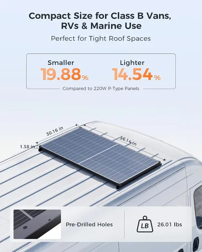 Vista 6 de ZOUPW 220 Watt N-Type 16BB Bifacial Anti-Shading Solar Panel