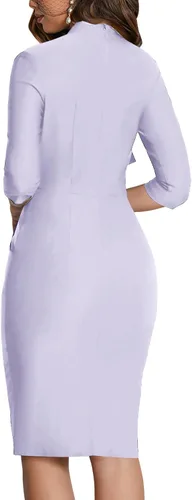 Vista 2 de Muxxn - Vestido de cóctel con bolsillo para mujer, diseño clásico vintage