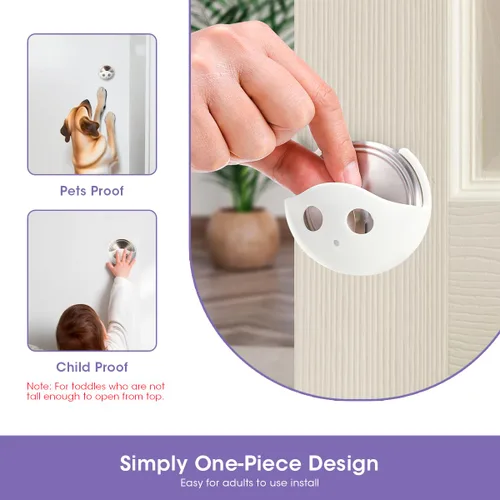 Vista 3 de Magicfour Cerradura de cerrojo a prueba de niños, paquete de 2 cerraduras de seguridad para puerta para niños, cerrojo de seguridad