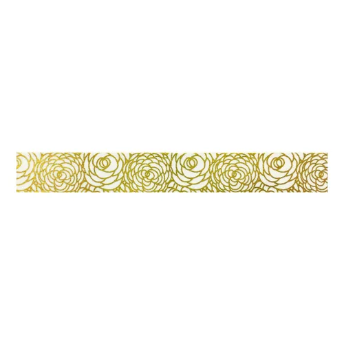 Vista 2 de AllyDrew Washi Tapes - Cintas de enmascarar decorativas, peonías doradas brillantes