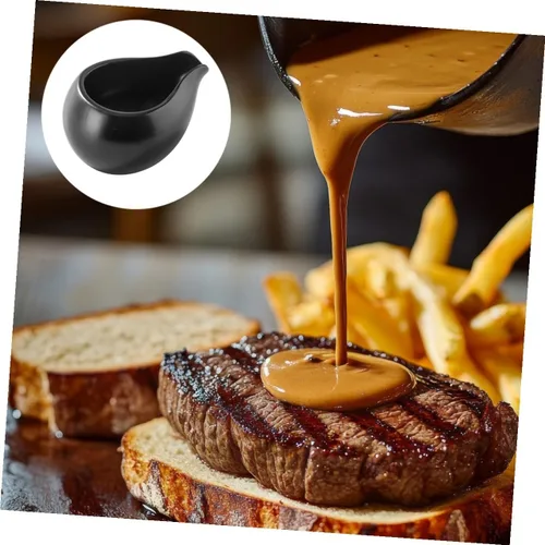 Vista 9 de Yardwe Jarra de leche de boca redonda de cerámica de 3.7 pulgadas con boquilla para crema de café y jarabe de mesa, ideal para uso doméstico y café