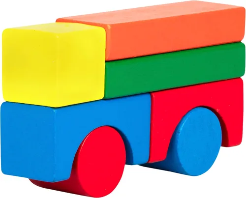 Vista 7 de Right Track Toys Bloques de madera – Juego de bloques de construcción de madera de 100 piezas con bolsa de transporte (color arco iris) – 100%