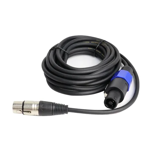 Vista 14 de HBU Paquete de 1 cable Speakon a XLR hembra, cable de audio Speak-ON macho a conector XLR de 3 polos, estudio Pro PA DJ, cable de extensión
