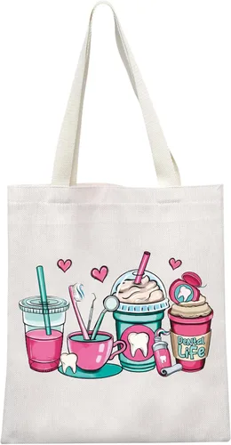 Vista 8 de GJTIM Bolsa de cosméticos para enfermeras e higienistas - Regalo de asistente dental con bolsa con cremallera