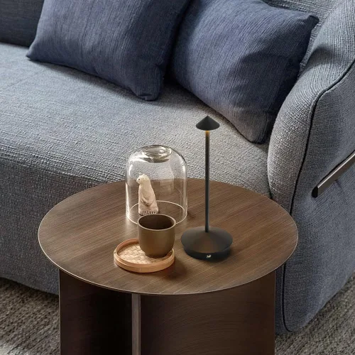 Vista 7 de Paquete de 2 lámparas de mesa inalámbricas de aluminio, lámparas de mesa recargables de 6000 mAh, lámpara LED táctil portátil, lámparas de mesa Negro