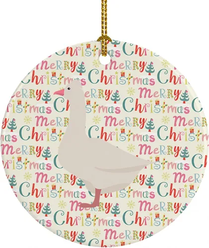 Vista 87 de Caroline's Treasures Adorno de cerámica de avestruz común para árbol de Navidad, decoración colgante para el hogar, Navidad, vacaciones, fiesta