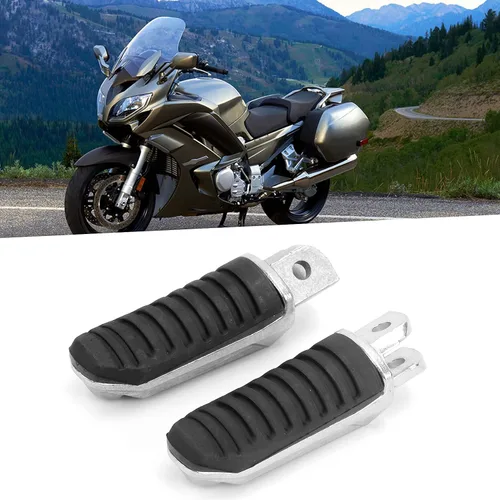 Vista 8 de Reposapiés delantero para motocicleta, 1 par de clavijas de pie pedales para Yamaha FJR1300 FZ1 FZ400 FZ6 FZ6R