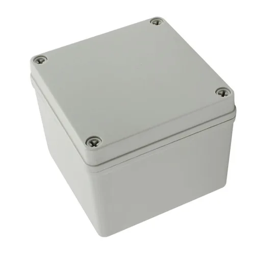 Vista 5 de 3.937 x 3.937 x 2.953 in Caja de conexiones para proyectos eléctricos, IP65, impermeable, ABS, bricolaje, carcasa para exteriores, gris