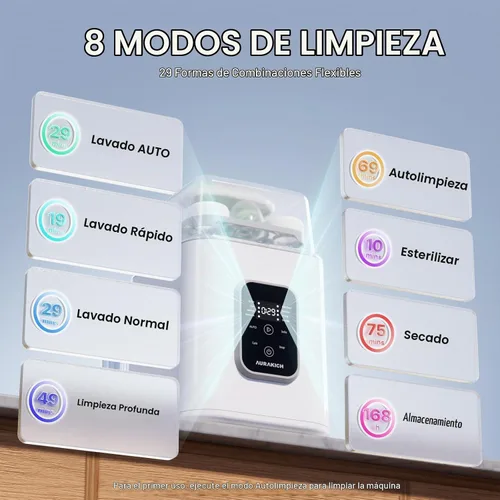 Vista 4 de Paquete de lavadora de biberones + 240 tabletas de detergente
