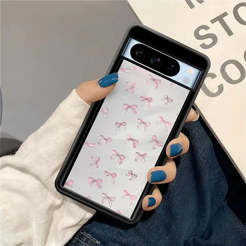 Vista 1851 de Compatible con Google Pixel 4A 5G Mobile Case Creative Acrylic Panel trasero Silicona Protección Grip especialmente diseñado para Google Pixel 4A 5G