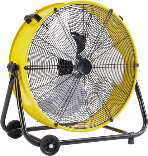 Vista 10 de Albott Ventilador de tambor industrial de 36 pulgadas, ventilador de piso de alta velocidad de plástico de 500 W con ruedas y velocidad variable