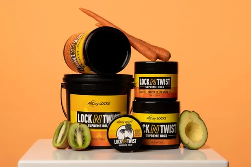 Vista 8 de AllDay Locks Lock N Twist (5 onzas) Sujeción suprema, sin encrespamiento ni descamación Gel fijador hidratante y nutritivo Con infusión de uva