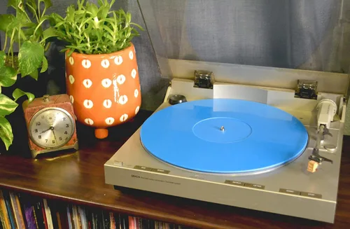 Vista 3 de Break Tradition Tapete acrílico para tocadiscos – Accesorios de discos de vinilo para tocadiscos LP – Alfombrilla giratoria premium para reducir