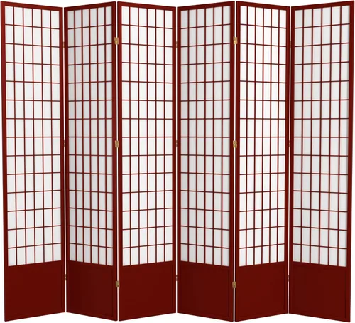 Vista 29 de Red Lantern Pantalla Shoji de 7 pies de alto, color natural, 8 paneles