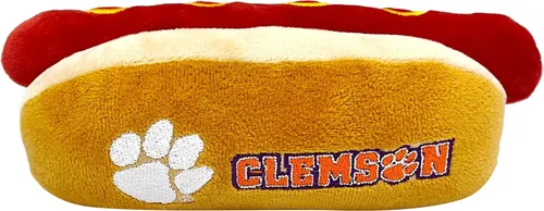 Vista 54 de NCAA Alabama Crimson Tide HOT Dog - Juguete de peluche para perros y gatos, juguete de peluche para perros y gatos con chirriador interior y hermoso