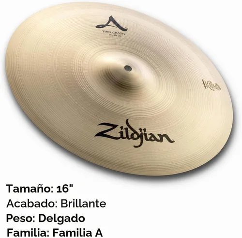 Vista 2 de Zildjian A0223 16" Un Platillo Delgado Crash