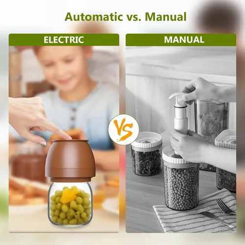 Vista 5 de FUTUREZEN Sellador al vacío eléctrico para tarros Mason para boca regular/ancha, marrón