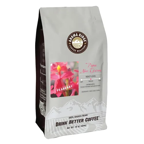 Vista 9 de Aroma Ridge Granos de café de Brasil, café brasileño en grano entero, granos de café recién tostados Peaberry, 16 onzas
