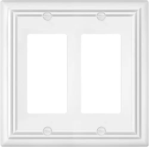 Vista 19 de Juego de 1 placa de pared de metal, bronce envejecido Midsize 1 Toggle 1 Decorator Combo Wall Plate for GFCI Outlets, Light Switches, Ideal for