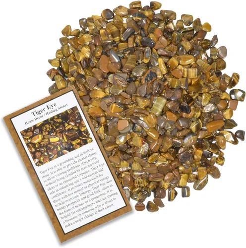 Vista 3 de Fantasia Materiales: 1 lb piedras con chip de Amazonita con tarjeta de identificación de Brasil