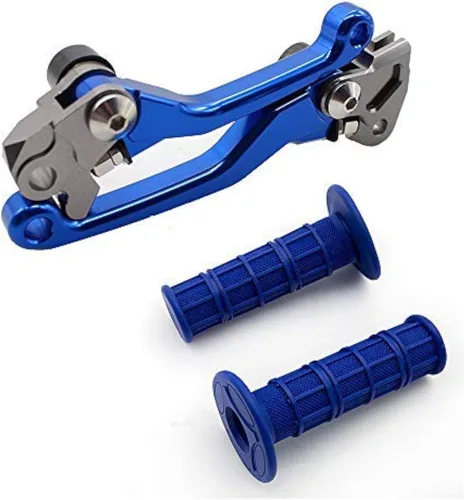 Vista 11 de Krace Juego de palancas de freno y embrague CNC para motocicleta todo terreno, compatible con Yamaha YZ65 2018, con agarres de goma de 22 mm de 7/8