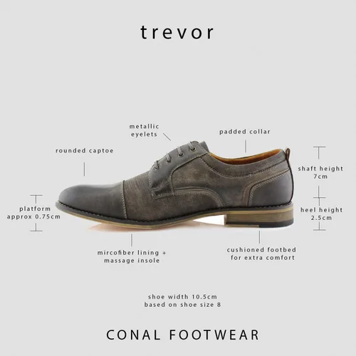 Vista 7 de Ferro Aldo MFA19275PL Jason - Zapatos de vestir para hombre de cuero vegano clásico casual con cordones y puntera redonda, Oxford