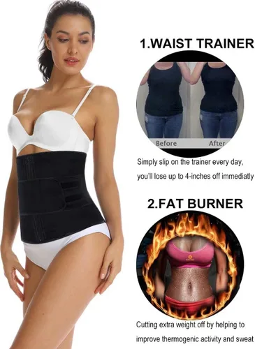 Vista 2 de Corsé de neopreno para entrenamiento de cintura, cinturón moldeador para mujer