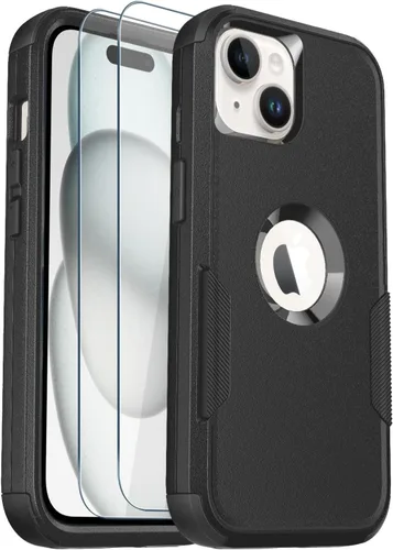 Vista 20 de Funda para iPhone 12, 2 protectores de pantalla de vidrio templado, 10 pies a prueba de caídas, antideslizante, a prueba de golpes, para iPhone 12