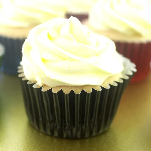 Vista 7 de Mini Foil Cupcake Liners Muffin Paper Baking Cups 300 Pcs (negro)