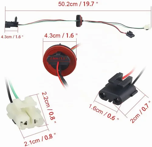 Vista 3 de Arnés de cableado de la lámpara de los faros compatible con Dodge Ram 1500