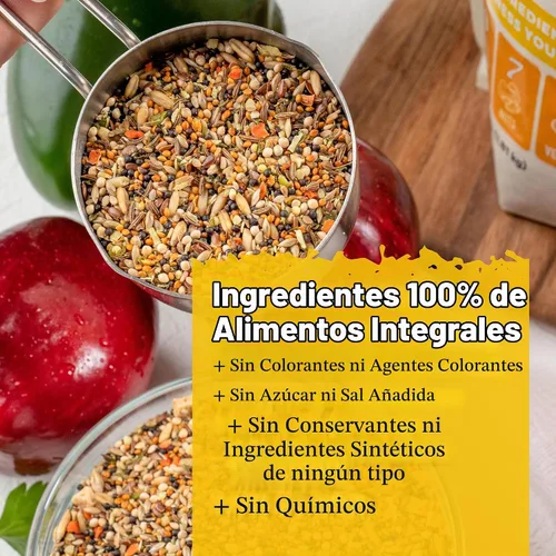 Vista 4 de Dr. Harvey's Increíble mezcla canaria, alimento natural para canarios (4 libras) Mezcla de semillas, frutos secos, frutas y verduras