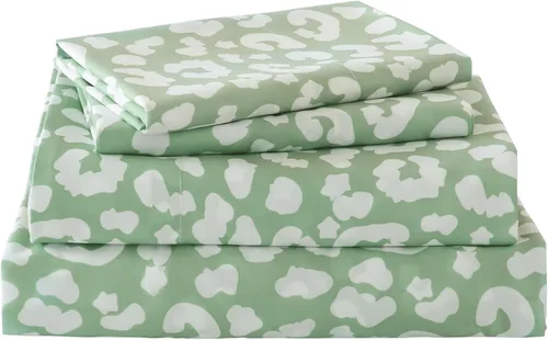 Vista 58 de Yibeizi - Juego de sábanas con estampado floral para cama de tamaño queen, sábanas de microfibra con patrón botánico boho, fundas para almohada