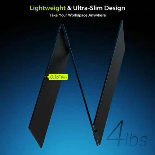 Vista 5 de QQH Extensor de pantalla para laptop, extensor de monitor de portátil USB C Negro