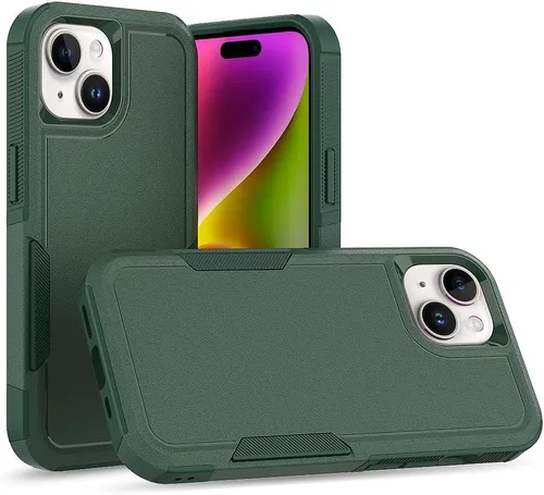 Vista 7 de Funda protectora para iPhone 8 Plus, iPhone 7 Plus de 5.5 pulgadas, a prueba de golpes, resistente y duradera, color verde