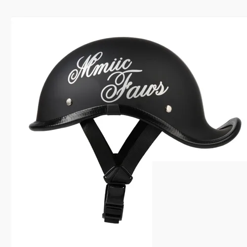 Vista 6 de Medio casco de motocicleta vintage, aprobado por el DOT, para adultos, casco convertible vintage para scooters, ciclomotores, cascos de motocicleta