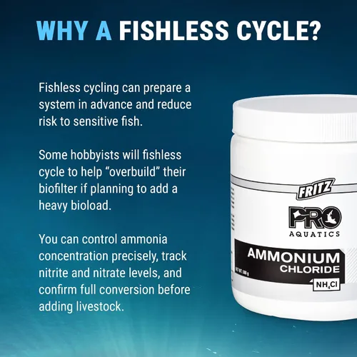 Vista 6 de Fritz Pro Aquatics Cloruro de Amonio - Fuente de amoníaco para ciclismo sin peces (17.64 oz)