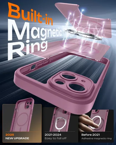 Vista 433 de TOCOL Funda para iPhone 11, compatible con Magsafe, protección completa de cámara, imanes integrados, protección contra caídas, funda translúcida
