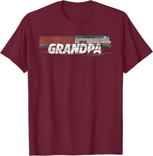 Vista 55 de RC Model Train Shirt Grandpa Train Boxcar HO Scale T-Shirt Negro