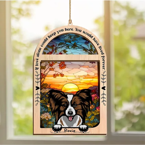 Vista 88 de LOVELYPOD Adorno de Navidad personalizado de sabueso afgano, atrapasoles con nombre, regalos de pérdida de mascotas, regalos para amantes