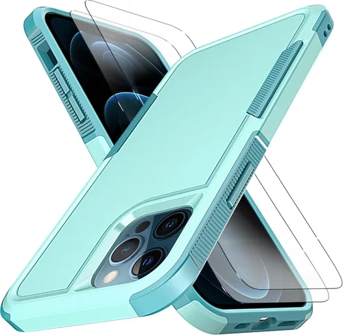 Vista 17 de YmhxcY Funda para iPhone 12 y iPhone 12 Pro, a prueba de golpes, a prueba de caídas, a prueba de polvo, a prueba de caídas, 3 capas, duradera, funda