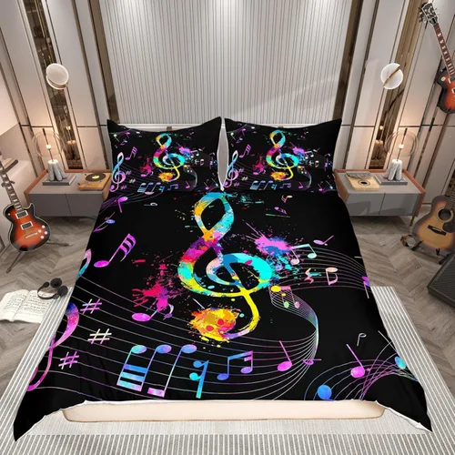 Vista 30 de Castle Fairy Funda de edredón de cuadrícula negra y blanca para niños, niñas, funda de edredón de abstracción visual, tamaño matrimonial, juego