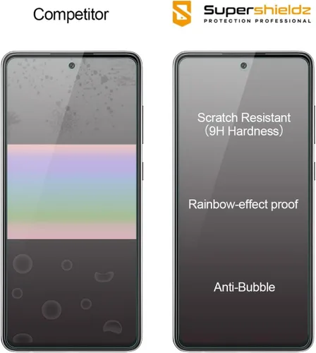 Vista 2 de Supershieldz Protector de pantalla de vidrio templado diseñado para Samsung Galaxy A72 / A72 5G, antiarañazos, sin burbujas