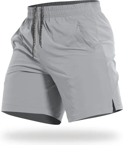Vista 11 de CANGHPGIN Pantalones cortos deportivos de entrenamiento para hombre de 7 pulgadas / 5 pulgadas, de secado rápido, pantalones cortos de correr