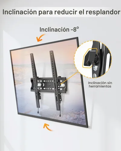 Vista 5 de ELIVED Soporte de pared inclinable para televisores de 26 a 60 pulgadas