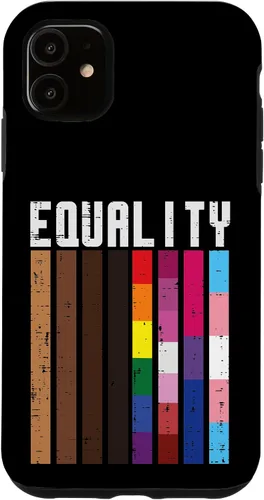 Vista 8 de Igualdad Negro LGBT Pride Rainbow Lesbian Gay Bi Trans - Funda de regalo para iPhone 17