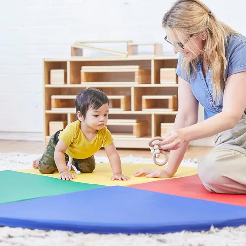 Vista 9 de ECR4Kids SoftZone - Tapete modular de juego de actividades, rincón de lectura, surtido, 4 piezas