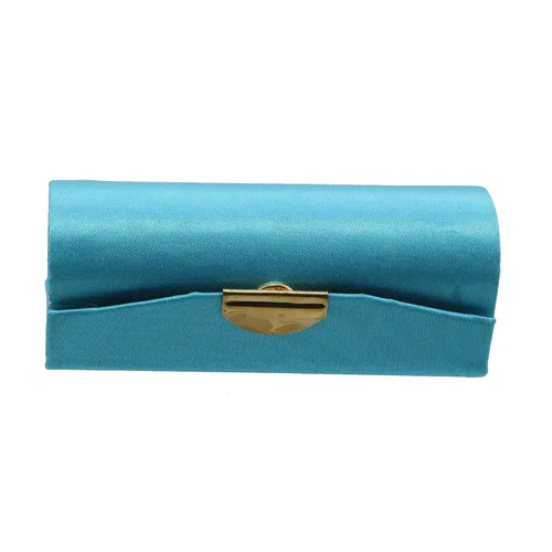 Vista 8 de Estuche de lápiz labial de satén sólido para mujer con espejo monedero lápiz labial titular, Dorado, Chico