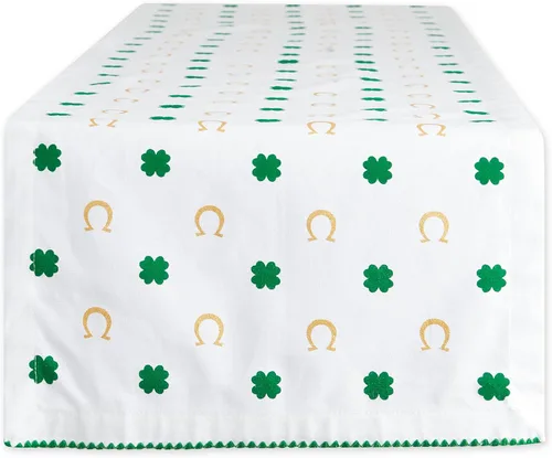 Vista 8 de DII Juego de manteles individuales reversibles de la colección del Día de San Patricio, 13 x 19, herradura de trébol, 4 piezas